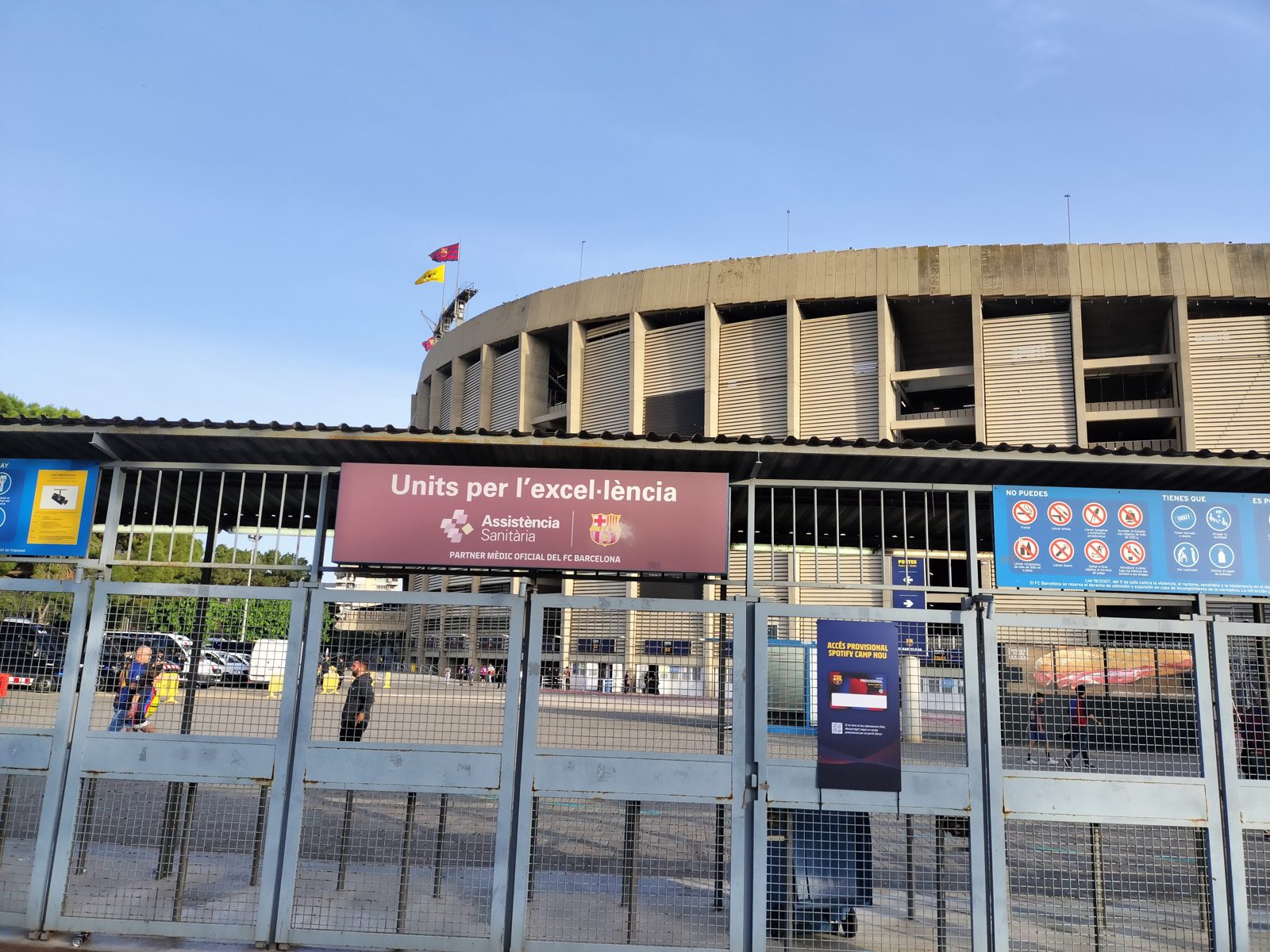 カンプノウのスタジアム入口 Camp Nou stadium entrance gate