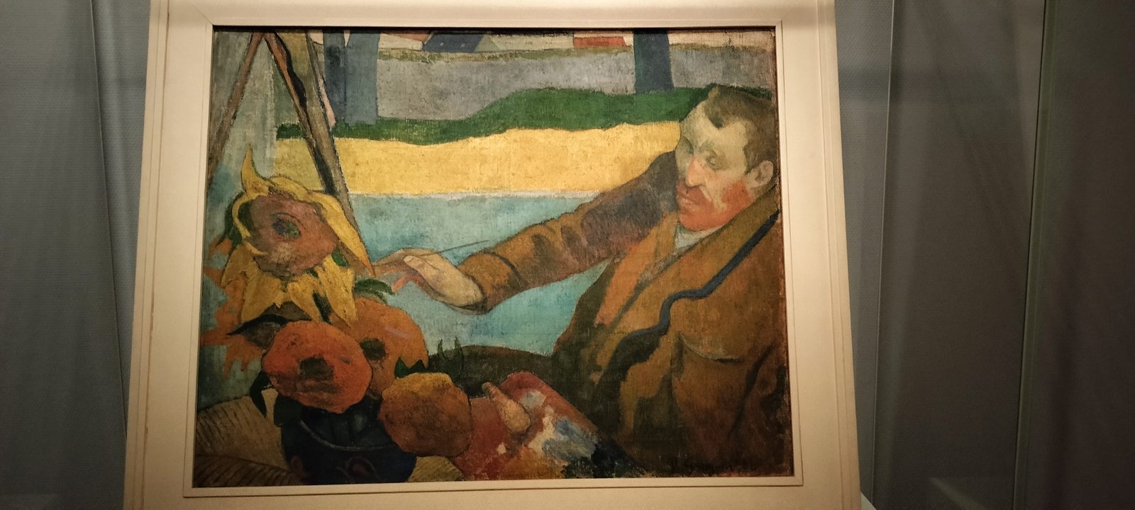 ゴーギャン「ひまわりを描くゴッホ」 Gauguin's portrait of Van Gogh painting sunflowers