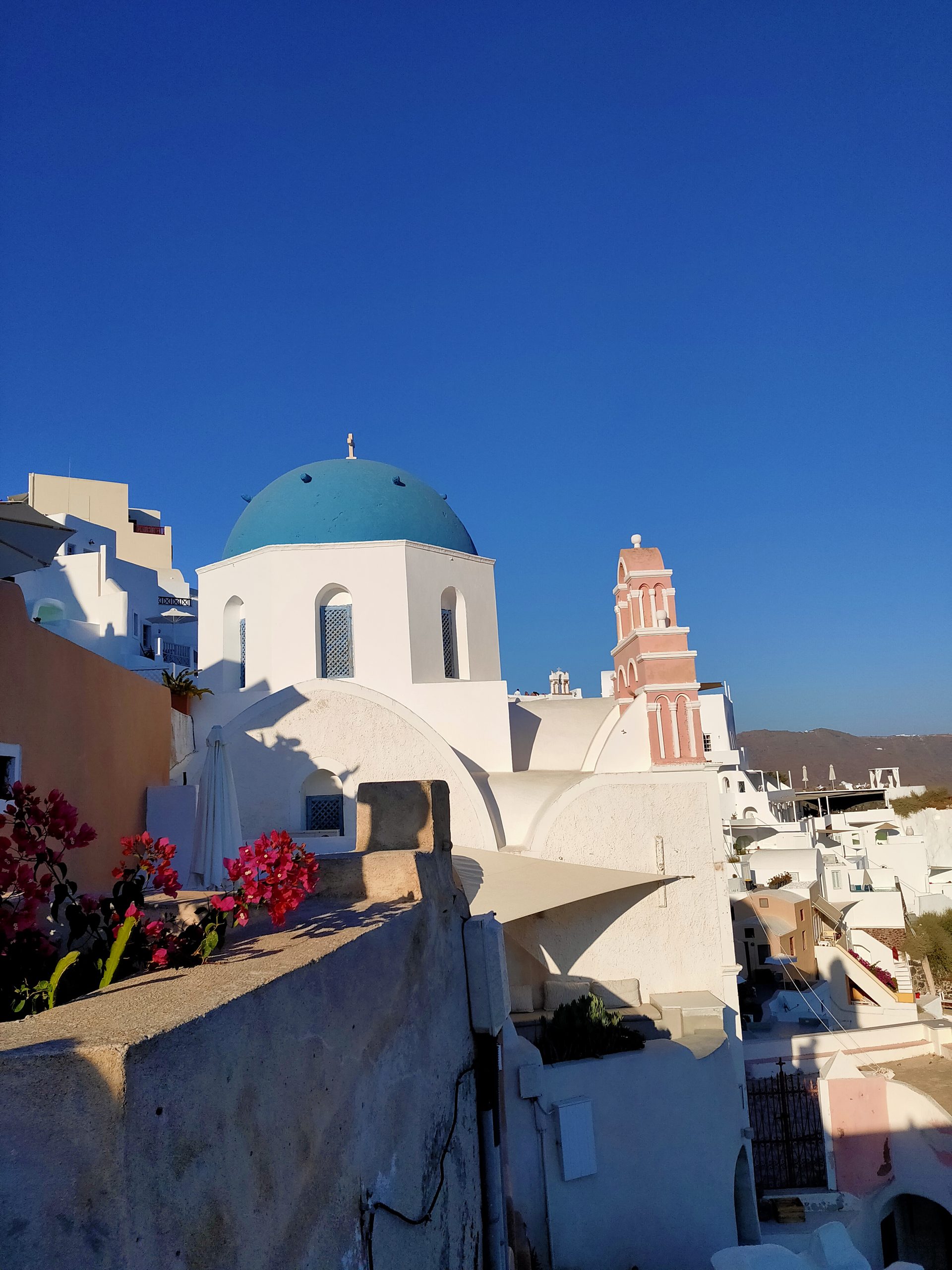 Blue domed church in Oia, Santorini